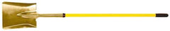 Ampco - 11" High x 9" Wide Square Aluminum Bronze Scoop - 58" Long Fiberglass Straight Handle - Exact Tool & Supply