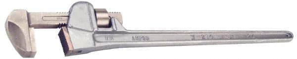 Ampco - 18" Aluminum Nonsparking Pipe Wrench - 3-3/16" Pipe Capacity - Exact Tool & Supply