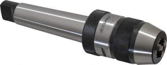 Accupro - 4MT, 1/32 to 1/2" Capacity, Integral Shank Drill Chuck - Keyless, Taper Shank, 1.89" Sleeve Diam, 3.15" Open Length - Exact Tool & Supply
