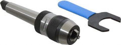 Accupro - 4MT, 1/8 to 5/8" Capacity, Integral Shank Drill Chuck - Keyless, Taper Shank, 2-1/8" Sleeve Diam, 3.346" Open Length - Exact Tool & Supply