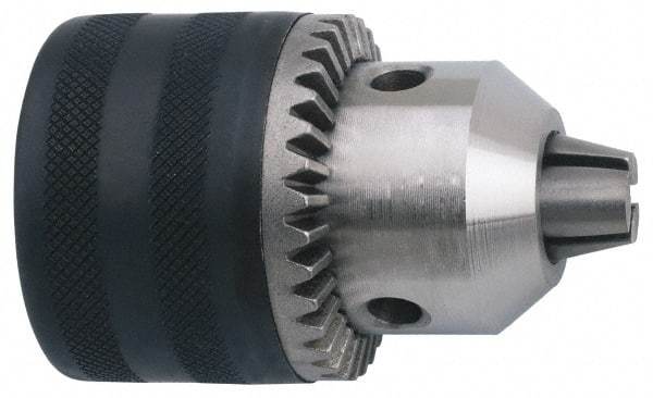 Accupro - 3/8-24, 1/32 to 3/8" Capacity, Threaded Mount Steel Drill Chuck - Keyed, 33mm Sleeve Diam, 50mm Open Length - Exact Tool & Supply