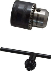 Accupro - 1/2-20, 3/64 to 1/2" Capacity, Threaded Mount Steel Drill Chuck - Keyed, 43mm Sleeve Diam, 59mm Open Length - Exact Tool & Supply