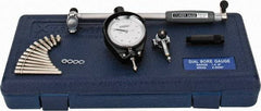 Fowler - 15 Anvil, 1.4 to 6" Dial Bore Gage - 0.0005" Graduation, 6" Gage Depth, Carbide Anvil - Exact Tool & Supply