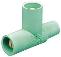 Leviton - 3R NEMA Rated, 600 Volt, 400 Amp, Female-Male-Male, Cam Type, Paralleling Tee - Green - Exact Tool & Supply