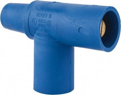 Leviton - 3R NEMA Rated, 600 Volt, 400 Amp, Female-Male-Male, Cam Type, Paralleling Tee - Blue - Exact Tool & Supply