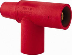 Leviton - 3R NEMA Rated, 600 Volt, 400 Amp, Female-Male-Male, Cam Type, Paralleling Tee - Red - Exact Tool & Supply