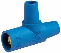 Leviton - 3R NEMA Rated, 600 Volt, 400 Amp, Female-Female-Male, Cam Type, Tapping Tee - Blue - Exact Tool & Supply