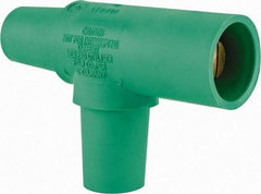 Leviton - 3R NEMA Rated, 600 Volt, 400 Amp, Female-Female-Male, Cam Type, Tapping Tee - Green - Exact Tool & Supply