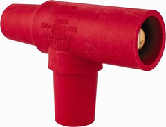 Leviton - 3R NEMA Rated, 600 Volt, 400 Amp, Female-Female-Male, Cam Type, Tapping Tee - Red - Exact Tool & Supply