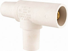 Leviton - 3R NEMA Rated, 600 Volt, 400 Amp, Female-Female-Male, Cam Type, Tapping Tee - White - Exact Tool & Supply