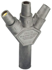 Leviton - 3R NEMA Rated, 600 Volt, 400 Amp, Male-Female-Female-Female, Cam Type, 3-Fer Single Pole Plug and Connector - White - Exact Tool & Supply