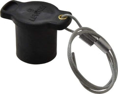 Leviton - 3R NEMA Rated, Female, Black Single Pole Protective Cap - For Use with Male Plug - Exact Tool & Supply