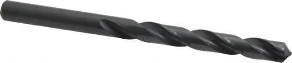 Cleveland - 8.5mm 118° High Speed Steel Jobber Drill - Oxide Finish, Right Hand Cut, Spiral Flute, Straight Shank, 4.606" OAL, Standard Point - Exact Tool & Supply