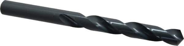 Cleveland - 14.5mm 118° High Speed Steel Jobber Drill - Oxide Finish, Right Hand Cut, Spiral Flute, Straight Shank, 6.654" OAL, Standard Point - Exact Tool & Supply