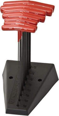 Bondhus - 8 Piece, T-Handle Cushion Grip Hex Key Set - 2 to 10mm Range, Protanium High Torque Steel - Exact Tool & Supply
