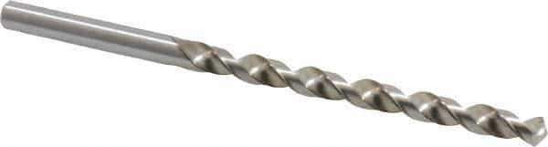 Cleveland - #11 118° High Speed Steel Jobber Drill - Bright Finish, Right Hand Cut, Spiral Flute, Straight Shank, 3-1/2" OAL, Standard Point - Exact Tool & Supply
