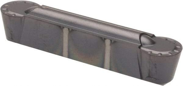 Kennametal - 250R GMN Grade KC5010, 6.35mm Cutting Width Carbide Grooving Insert - 5.2mm Max Depth of Cut, Neutral, 1/8" Corner Radius, TiAlN Finish - Exact Tool & Supply