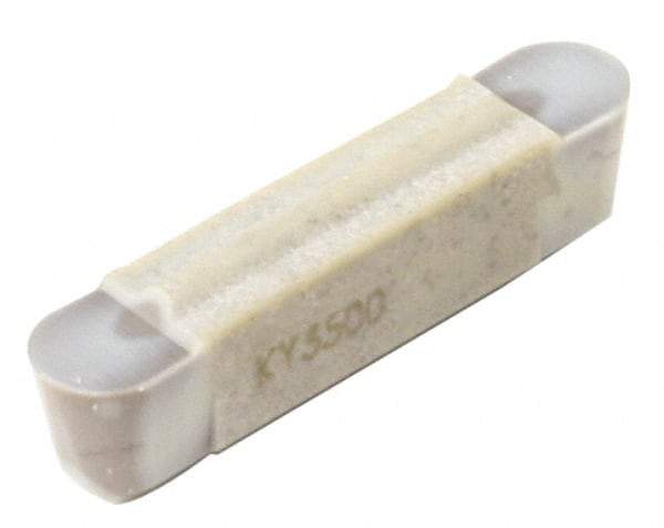 Kennametal - 0500M05R Grade KY3500, 5mm Cutting Width Ceramic-SI Grooving Insert - 4.1mm Max Depth of Cut, Neutral, 0.098" Corner Radius, Uncoated - Exact Tool & Supply