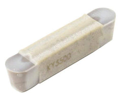 Kennametal - 0500M05R Grade KY3500, 5mm Cutting Width Ceramic-SI Grooving Insert - 4.1mm Max Depth of Cut, Neutral, 0.098" Corner Radius, Uncoated - Exact Tool & Supply
