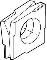 Kennametal - SPHX15T6 Grade KCPK30 Carbide Milling Insert - TiN/TiCN/Al2O3 Finish, 0.2598" Thick, 15mm Inscribed Circle - Exact Tool & Supply