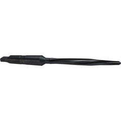 Cleveland - 7/16" Reamer Diam, 0.266" Small End Diam, 2MT Morse Taper Shank, 4-3/8" Flute, Bridge Reamer - Exact Tool & Supply