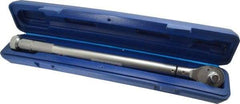 Value Collection - 1/2" Drive Micrometer Type Ratchet Head Torque Wrench - 20 Ft/Lb to 80 Ft/Lb Torque, 16" OAL, 0.6 Ft/Lb Graduation - Exact Tool & Supply