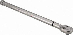 Value Collection - 1/2" Drive Micrometer Type Ratchet Head Torque Wrench - 35 Ft/Lb to 140 Ft/Lb Torque, 21" OAL, 1/2 Ft/Lb Graduation - Exact Tool & Supply