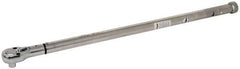 Value Collection - 3/4" Drive Micrometer Type Ratchet Head Torque Wrench - 90 Ft/Lb to 300 Ft/Lb Torque, 31" OAL, 1-1/2 Ft/Lb Graduation - Exact Tool & Supply