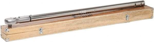 Value Collection - 1" Drive Micrometer Type Ratchet Head Torque Wrench - 660 Ft/Lb to 2,200 Ft/Lb Torque, 60" OAL, 7-1/2 Ft/Lb Graduation - Exact Tool & Supply