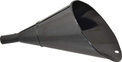 Value Collection - 2 Qt Capacity Steel Funnel - 1" Tip OD, 4" Straight Spout, Black - Exact Tool & Supply