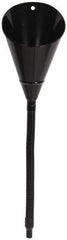 Value Collection - 2 Qt Capacity Steel Funnel - 1/2" Tip OD, 17" Flexible Spout, Black - Exact Tool & Supply