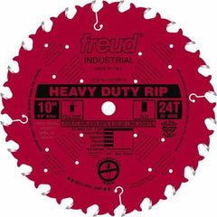 Freud - 10" Diam, 5/8" Arbor Hole Diam, 24 Tooth Wet & Dry Cut Saw Blade - Carbide-Tipped, Standard Round Arbor - Exact Tool & Supply