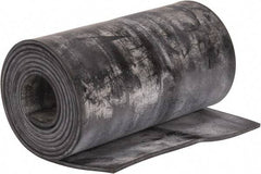 Made in USA - 1/8" Thick x 6" Wide x 60" Long, Plain Backed Buna-N Rubber Strip - Stock Length, 70 Shore A Durometer, 2,500 psi Tensile Strength, -20 to 170°F, Black - Exact Tool & Supply