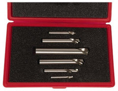 Cleveland - 1/4 to 1 Inch Body Diameter, 1 to 1-3/4 Inch Flute Length, 120° Point Angle, Spotting Drill Set - 4 to 8 Inch Overall Length, Series 2645, Bright Finish, High Speed Steel, Includes Six Spotting and Centering Drills - Exact Tool & Supply