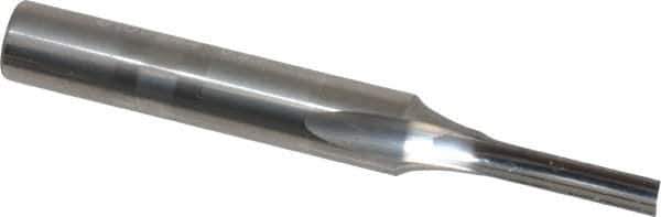 Onsrud - 1/8" Diam, 1/4" Shank Diam, 1/2" Length of Cut, 1 Flute Single Edge Straight Router Bit - 2" Overall Length, Left Hand Cut, Solid Carbide - Exact Tool & Supply