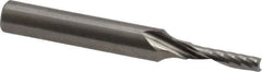 Onsrud - 1/8" Cutting Diam x 1/2" Length of Cut, 1 Flute, Upcut Spiral Router Bit - Uncoated, Right Hand Cut, Solid Carbide, 2" OAL x 1/4" Shank Diam, Single Edge, 21° Helix Angle - Exact Tool & Supply