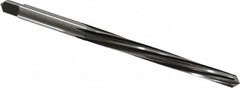 Cleveland - #4 Pin, 0.2604" Diam, 0.2071" Small End, 17/64" Diam Straight Shank, 2-9/16" Flute, Taper Pin Reamer - Exact Tool & Supply