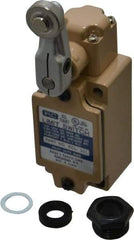 Value Collection - SPDT, NC/NO, 120 VAC, 240 VAC, 480 VAC at 10 Amps, Screw Terminal, Roller Lever Actuator, General Purpose Limit Switch - Exact Tool & Supply