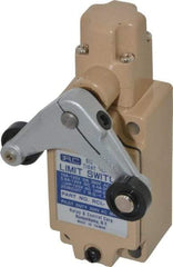 Value Collection - SPDT, NC/NO, 120 VAC, 240 VAC, 480 VAC at 10 Amps, Screw Terminal, Roller Lever Actuator, General Purpose Limit Switch - Exact Tool & Supply