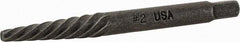 Cleveland - Spiral Flute Screw Extractor - #2 Extractor for 1/4 to 5/16" Screw, 2-3/8" OAL - Exact Tool & Supply