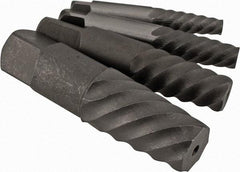 Cleveland - 4 Piece Spiral Flute Screw Extractor Set - Screw Range 15/32 to 1" - Exact Tool & Supply