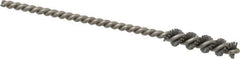 Made in USA - 1/4" Diam Helical Nylon Tube Brush - 0.04" Filament Diam, 1" Brush Length, 3-1/2" OAL, 0.11" Diam Stainless Steel Shank - Exact Tool & Supply