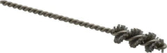 Made in USA - 3/4" Diam Helical Nylon Tube Brush - 0.022" Filament Diam, 1" Brush Length, 3-1/2" OAL, 0.162" Diam Stainless Steel Shank - Exact Tool & Supply