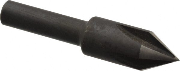 Cleveland - 3/8" Head Diam, 1/4" Shank Diam, 4 Flute 60° High Speed Steel Countersink - Exact Tool & Supply