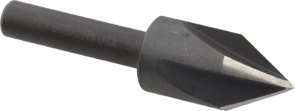 Cleveland - 1/2" Head Diam, 3/8" Shank Diam, 4 Flute 60° High Speed Steel Countersink - Exact Tool & Supply