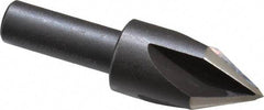 Cleveland - 5/8" Head Diam, 3/8" Shank Diam, 4 Flute 60° High Speed Steel Countersink - Oxide Finish, 2-3/32" OAL, Single End, Straight Shank, Right Hand Cut - Exact Tool & Supply