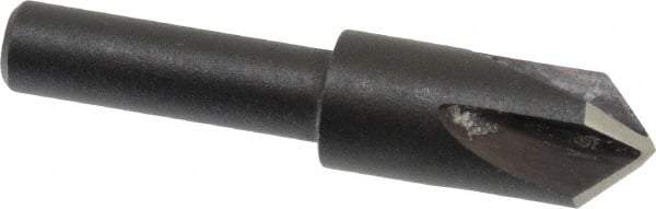 Cleveland - 3/8" Head Diam, 1/4" Shank Diam, 4 Flute 90° High Speed Steel Countersink - Oxide Finish, 1-21/32" OAL, Single End, Straight Shank, Right Hand Cut - Exact Tool & Supply