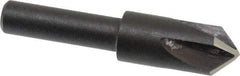 Cleveland - 3/8" Head Diam, 1/4" Shank Diam, 4 Flute 90° High Speed Steel Countersink - Oxide Finish, 1-21/32" OAL, Single End, Straight Shank, Right Hand Cut - Exact Tool & Supply