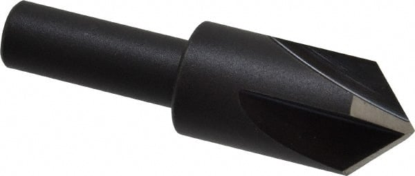 Cleveland - 5/8" Head Diam, 3/8" Shank Diam, 4 Flute 90° High Speed Steel Countersink - Exact Tool & Supply