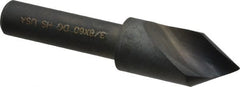 Cleveland - 3/8" Head Diam, 1/4" Shank Diam, 1 Flute 60° High Speed Steel Countersink - Exact Tool & Supply